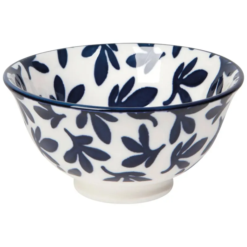 Blue Floral Stamped Bowl 3.5 inch - NOW Designs