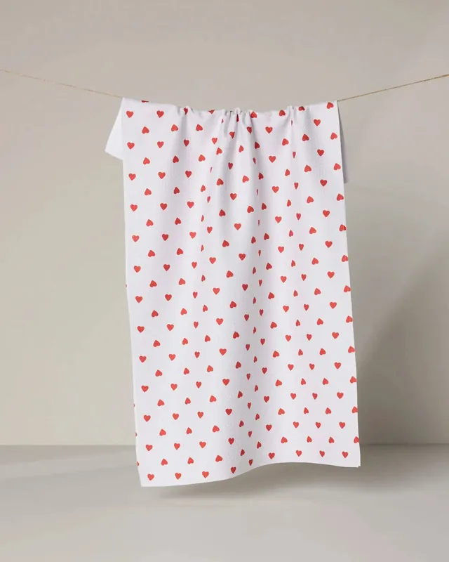 Baby Hearts Tea Towel - Geometry