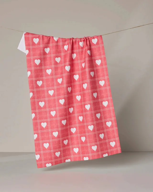Kind Spirit Red Tea Towel - Geometry