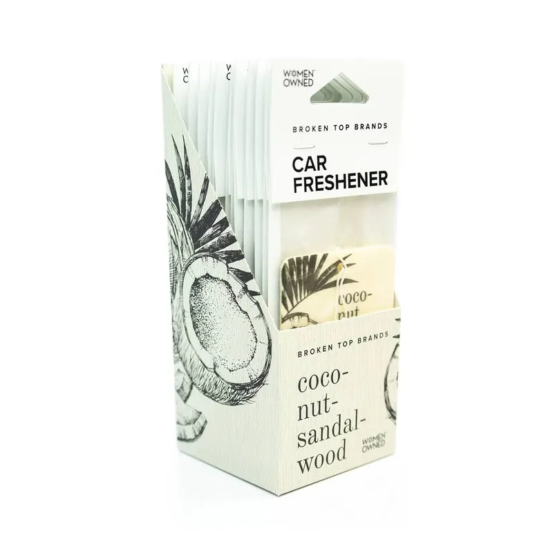 Coconut Sandalwood Car Freshener - Broken Top Brands
