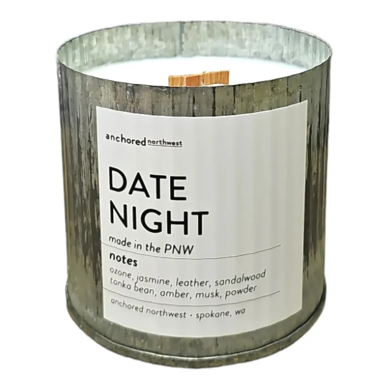 Date Night Wood Wick Candle - Anchored Northwest