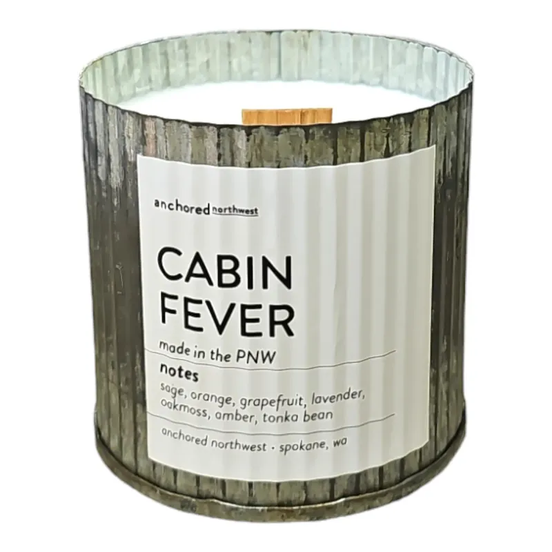 Cabin Fever Wood Wick Candle - Anchored Northwest