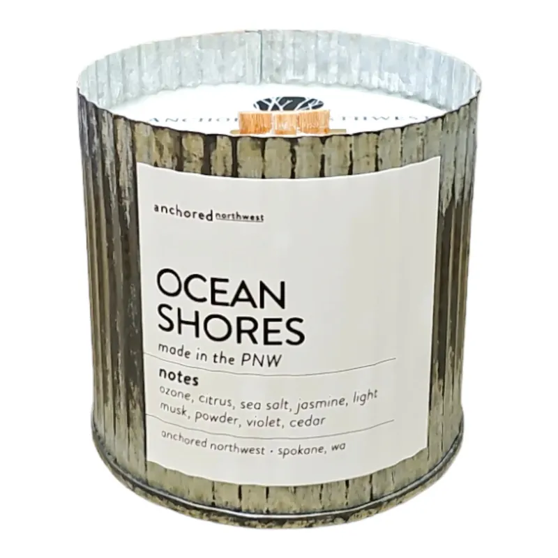 Ocean Shores Wood Wick Candle - Anchored Northwest