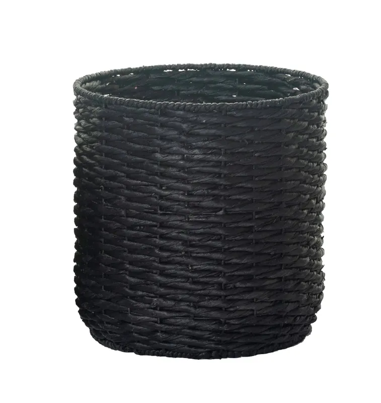Napili Black Water Hyacinth Basket: Medium - Replica Plants and Decor
