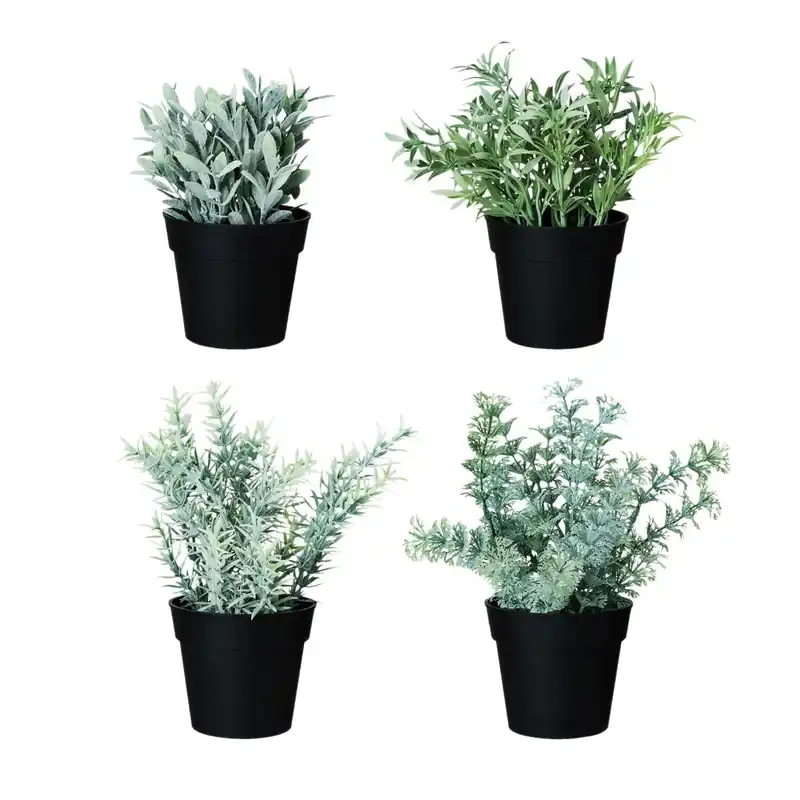 Potted Faux Herbs - Greenhouse Home