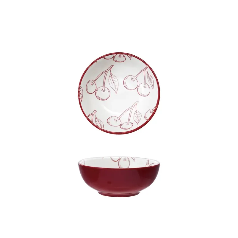 Cherry Stoneware Bowl - Greenhouse Home