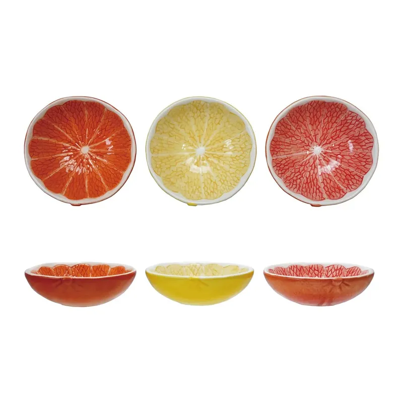 Ceramic Citrus Fruit Shaped Bowl - Greenhouse Home