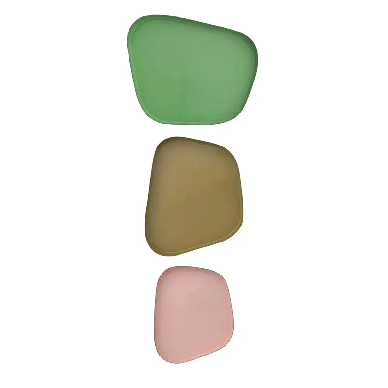 Enameled Metal Organic Shaped Trays - Greenhouse Home