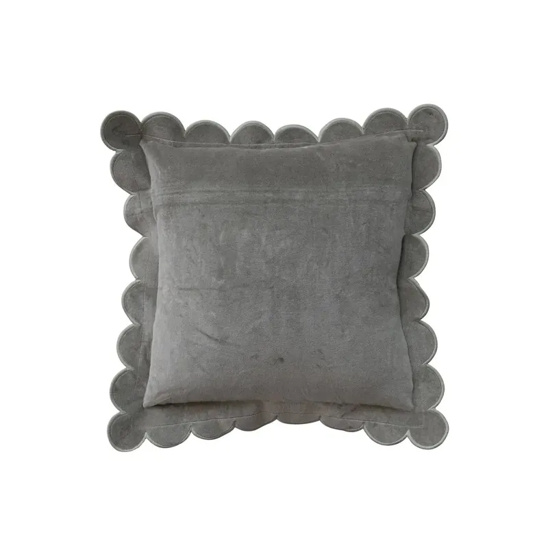 Scalloped Velvet Pillow - Greenhouse Home