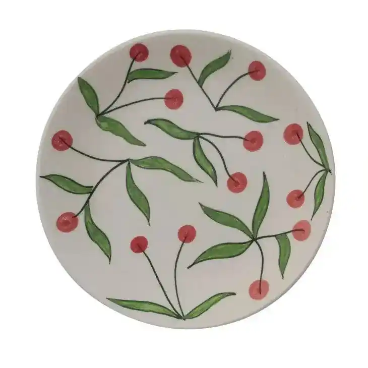 Hand-Painted Cherry Salad Plate