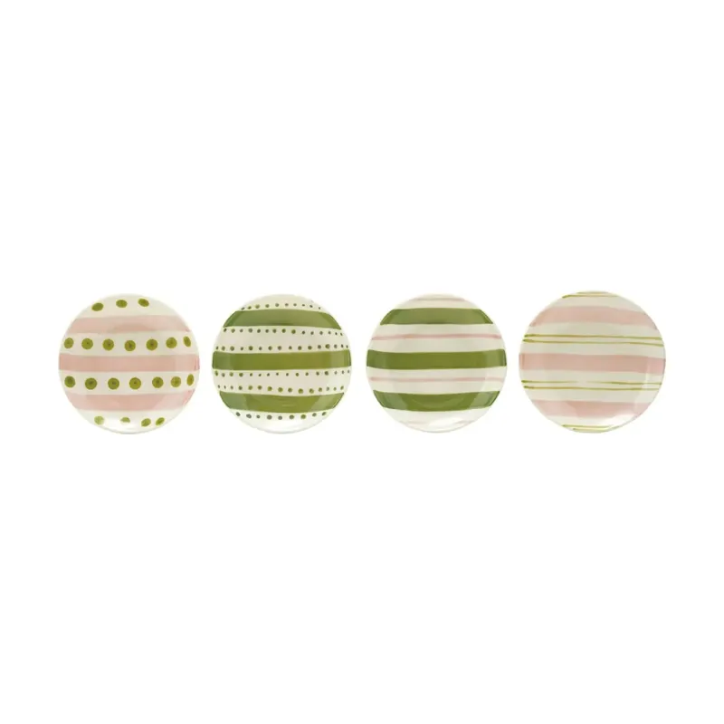 Hand-Painted Striped Appetizer Plate
