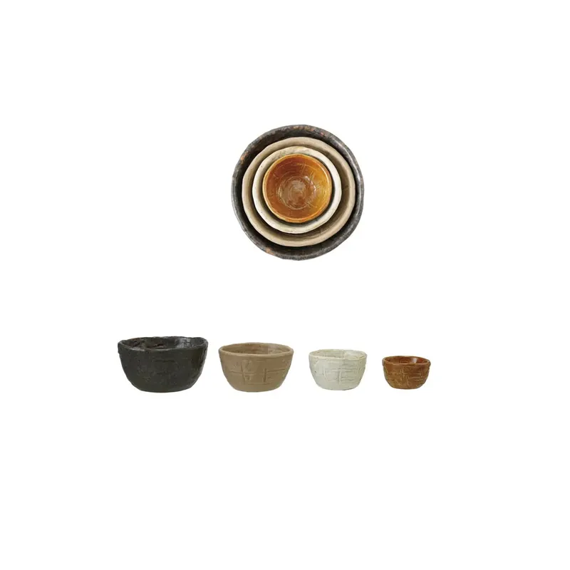 Textured Nesting Bowls - Greenhouse Home