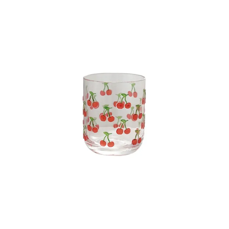 Cherries Drinking Glass - Greenhouse Home