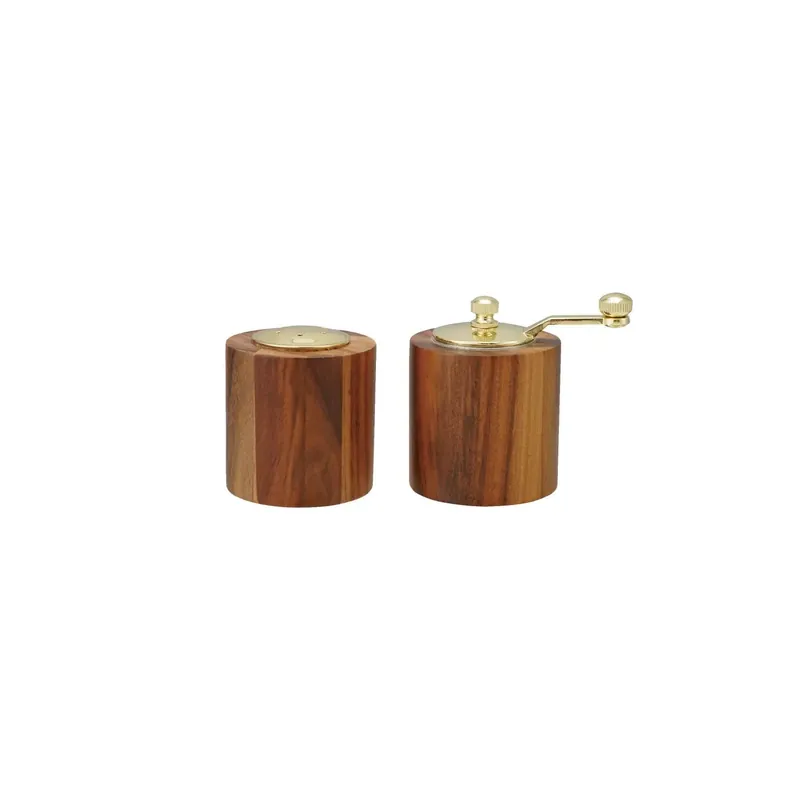 Acacia Wood Salt Shaker & Pepper Mill Set - Bloomingville