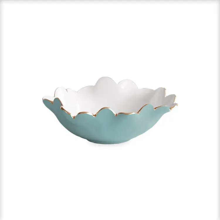 ENCANTO Colette Mini Round Bowl (Turquoise and White) - BEATRIZ BALL