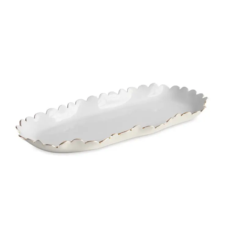 ENCANTO Colette Oblong Tray (Cream and White) - BEATRIZ BALL