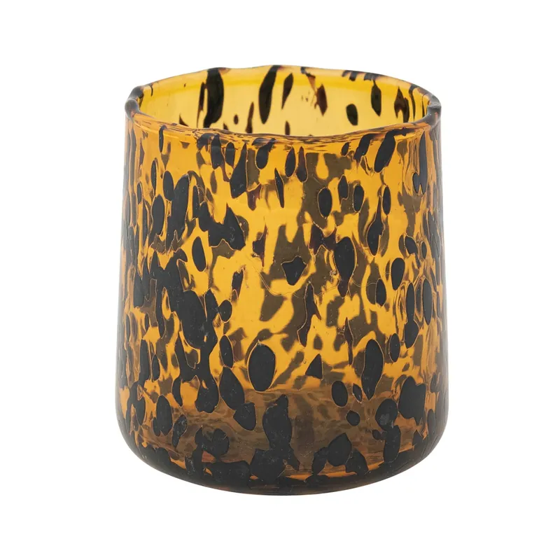 Tortoise Confetti Drinking Glass - Greenhouse Home