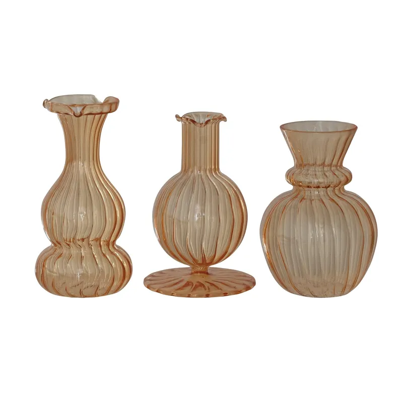 Apricot Hand-Blown Glass Vase