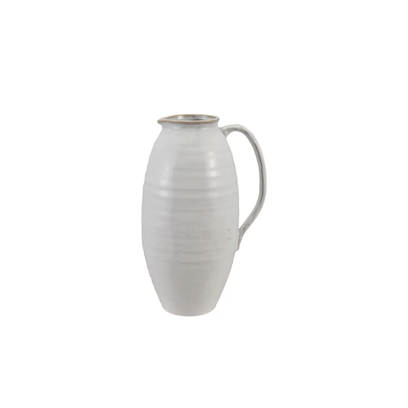 White Quart Stoneware Pitcher - Greenhouse Home