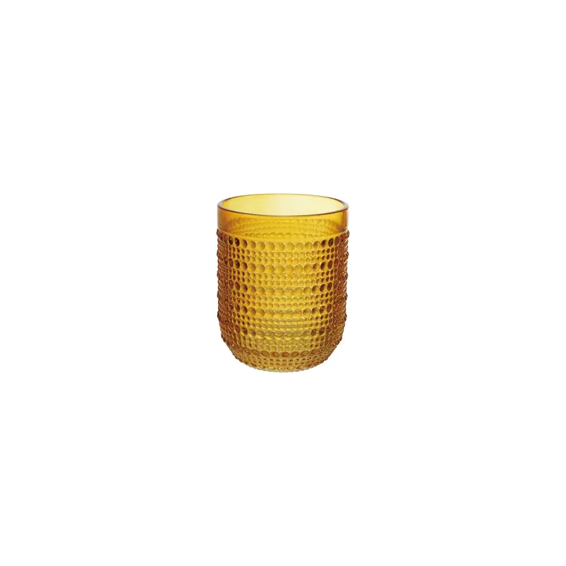 Yellow 6 oz. Drinking Glass with Raised Dots - Greenhouse Home
