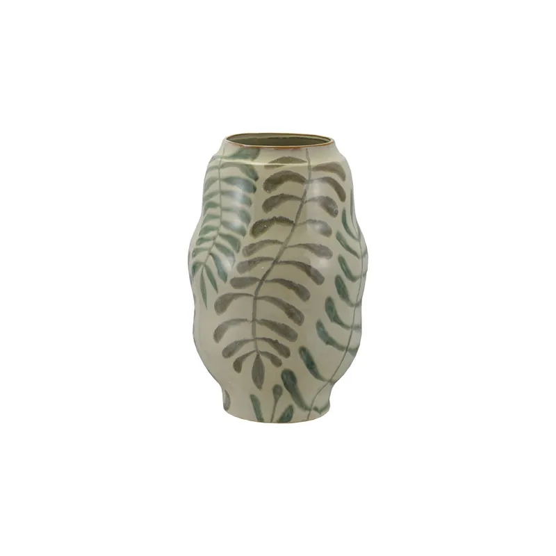 Organic Shaped Vase with Botanicals - Greenhouse Home