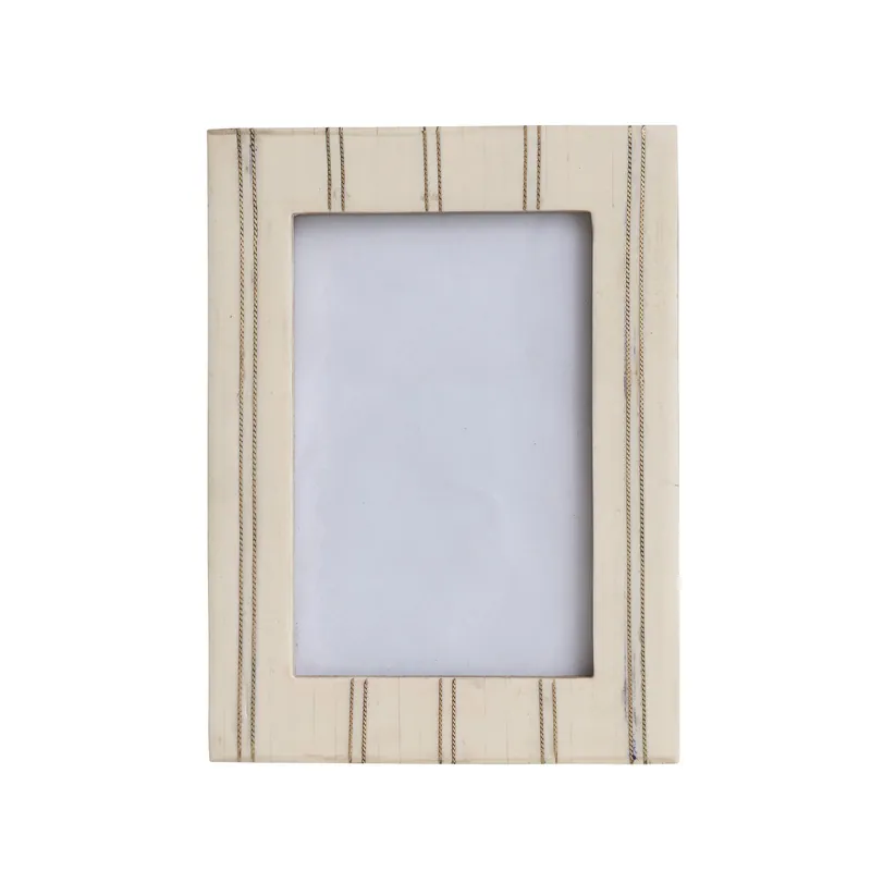 Cream Photo Frame with Stripes - Bloomingville