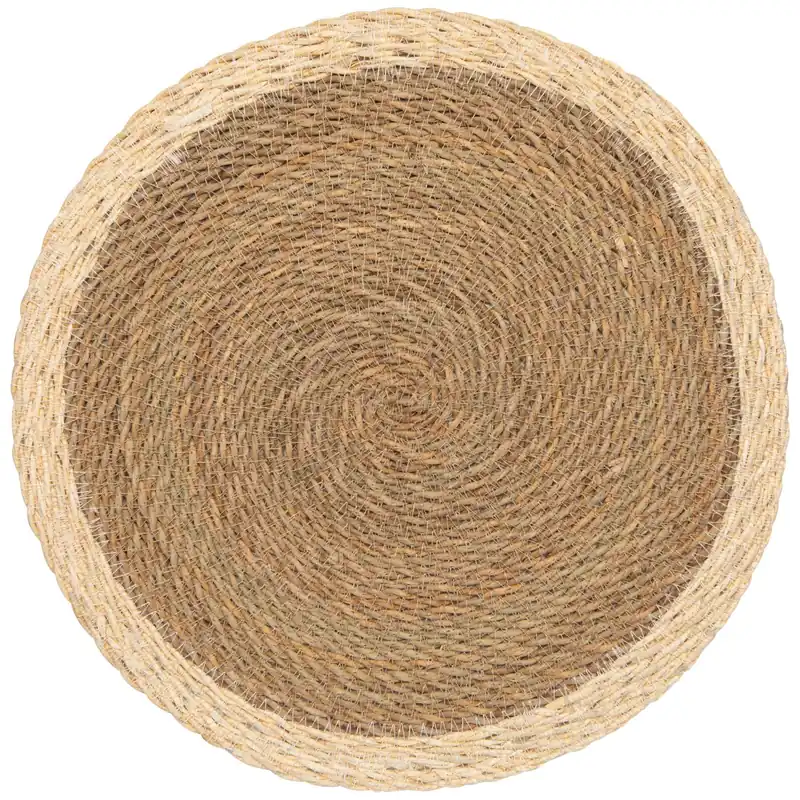 White Border Seagrass Placemat - Now Designs by Danica