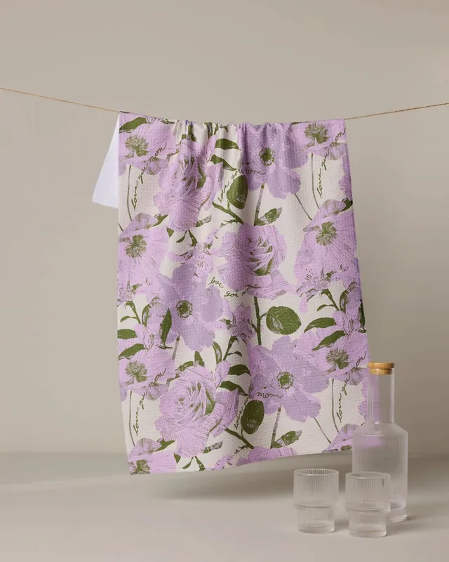 Love U Forever Tea Towel - Geometry