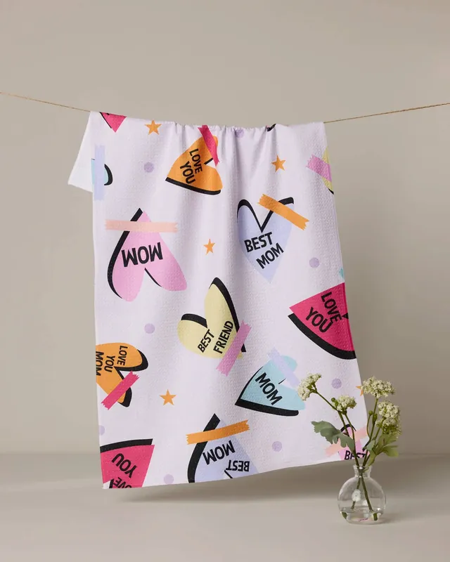 Notes to Mom Tea Towel - Geometry