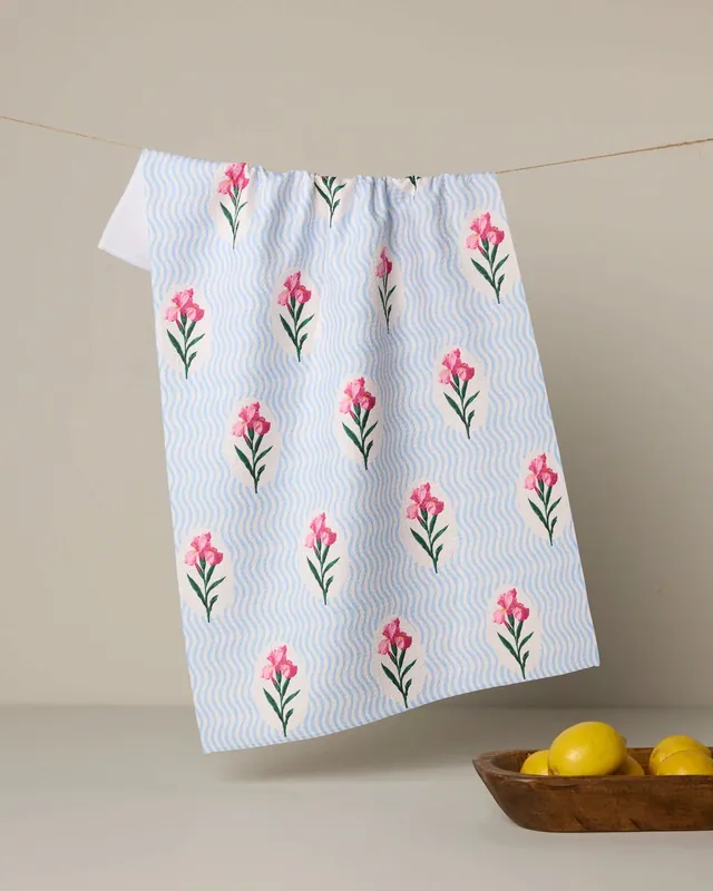 Spatial Bloom Tea Towel - Geometry