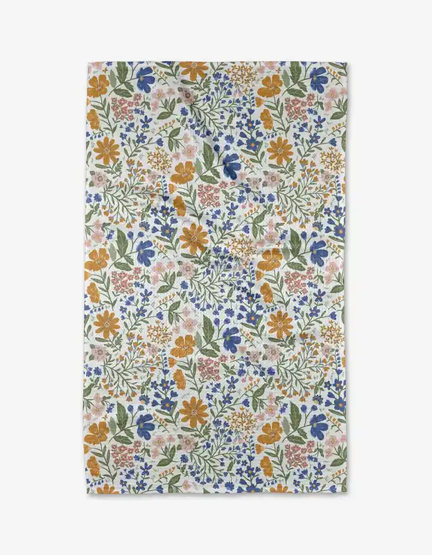 Cottage Meadow Pastel Tea Towel - Geometry
