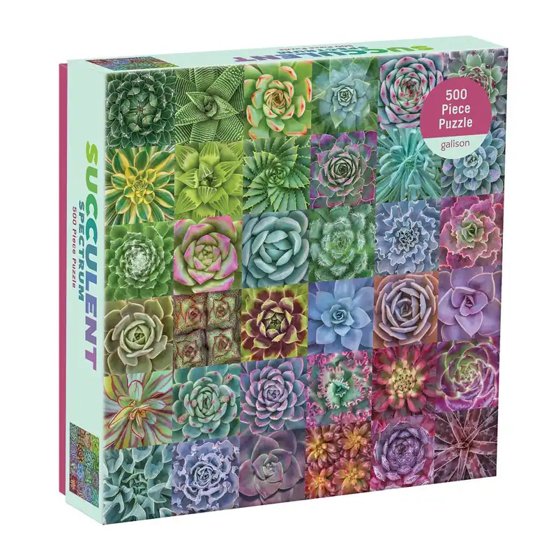 Succulent Spectrum 500 Piece Puzzle - Chronicle Books