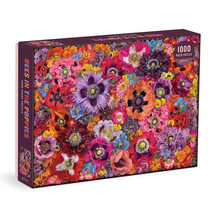 Bees in the Poppies 1000 Piece Puzzle - Chronicle Books
