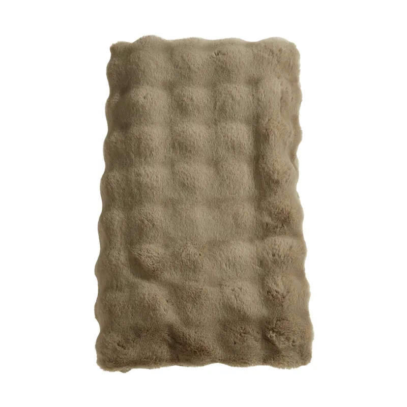 Soft Bubble Faux Fur Throw: Sage / 50"x60" - Saro Lifestyle