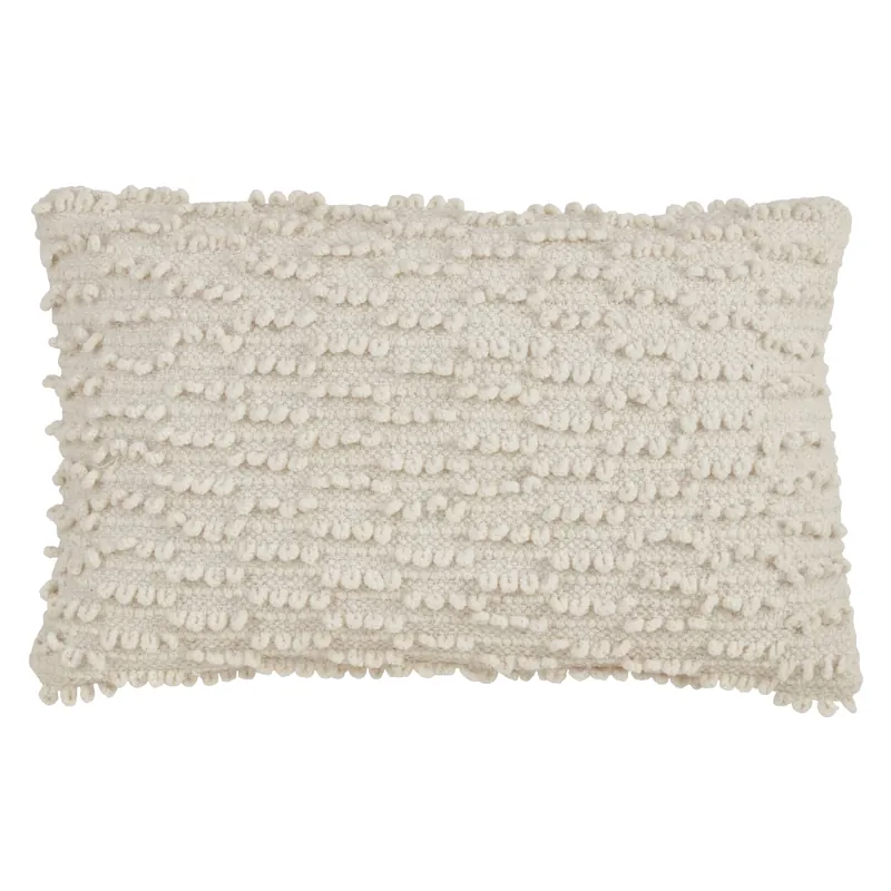Nubby Pillow - Down Filled: Ivory / Down Insert / 12"x20"