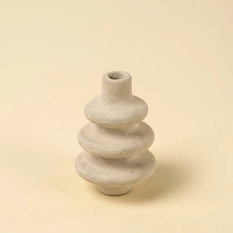 Ripple Paper Mache Bud Vase - Indaba