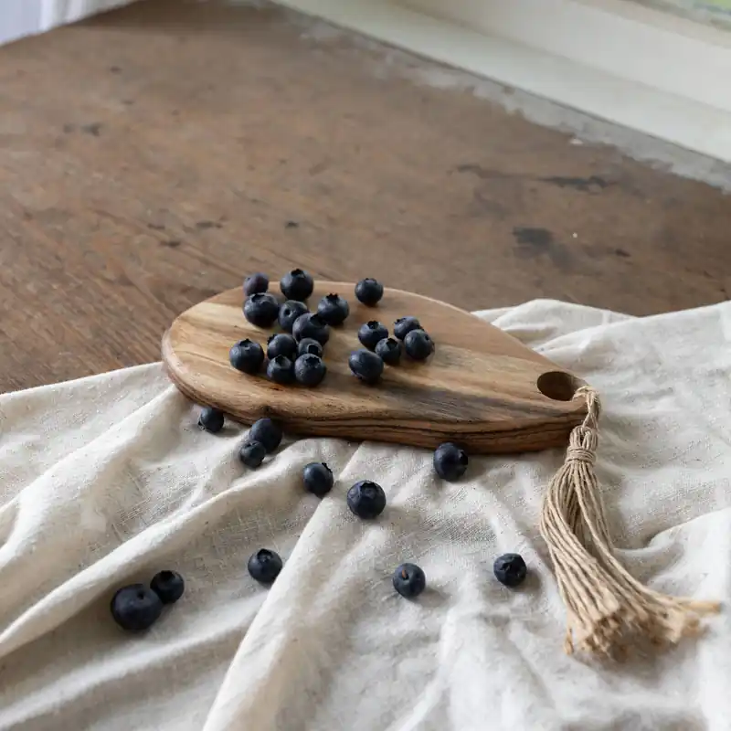 Prairie Mini Cutting Board Acacia Wood & Jute - Foreside Home & Garden
