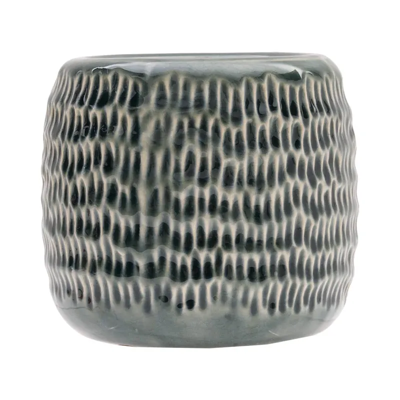 Madigan Crackle Planter Green Gray - Foreside Home & Garden