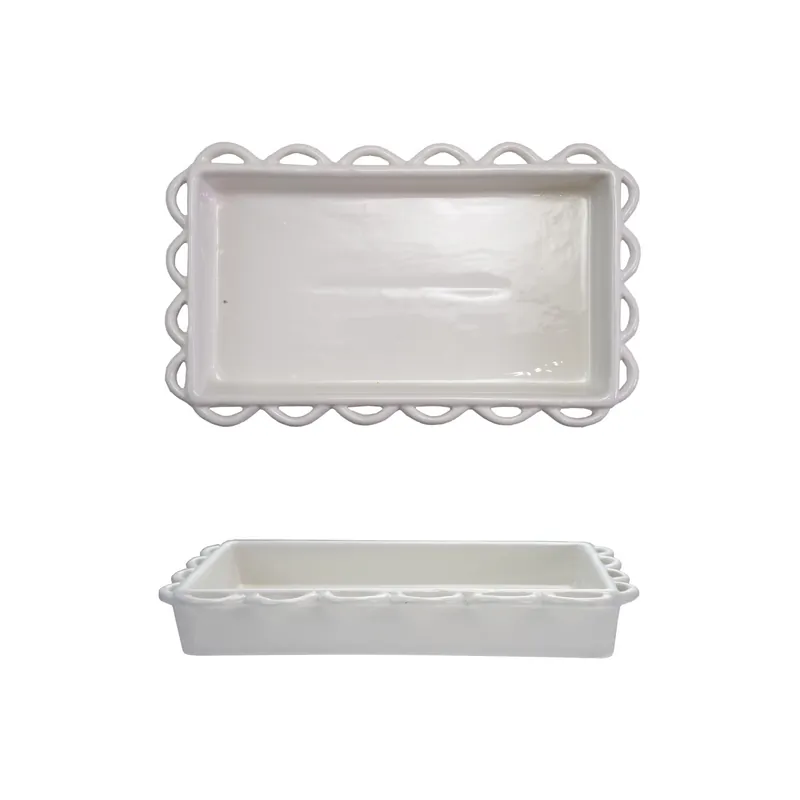 Decorative Scalloped Napkin Holder - Greenhouse Home