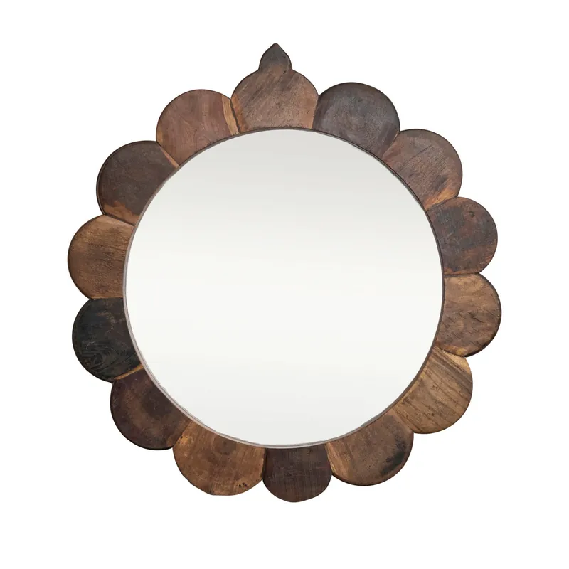 Vintage Reproduction Scalloped Wall Mirror - Greenhouse Home