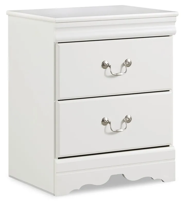 Anarasia - Two Drawer Night Stand - White