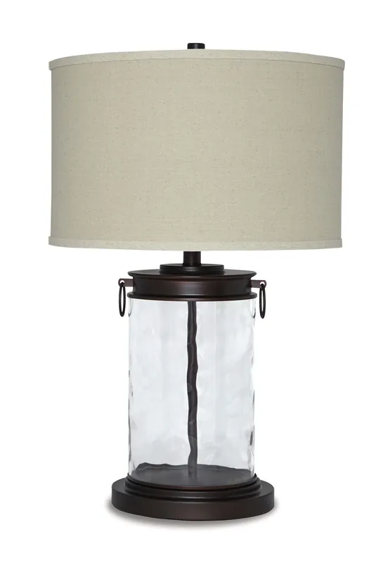 Tailynn - Glass Table Lamp - Clear / Bronze Finish