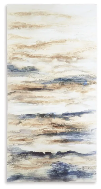 Joely - Wall Art - Blue / Tan