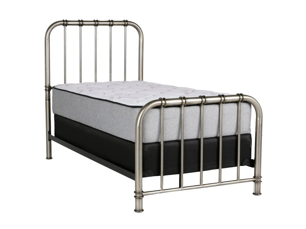 Antique Nickel Twin Metal Bed - Mollai Collections