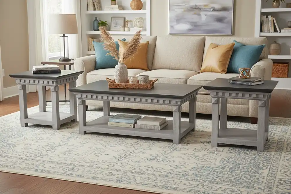 ALAMO 3 PIECE COFFEE TABLE SET - Mollai Collections