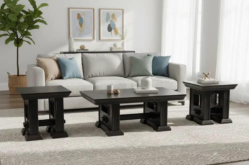 MAGNOLIA / ASPEN 3 PIECE COFFEE TABLE SET - Mollai Collections