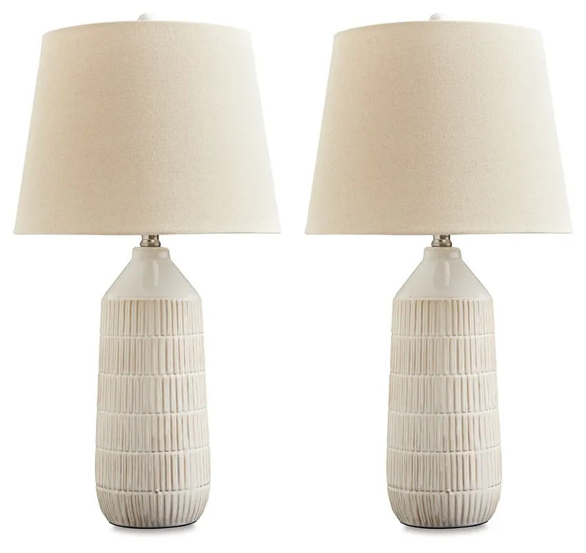 Willport - Ceramic Table Lamp (Set of 2) - Off White