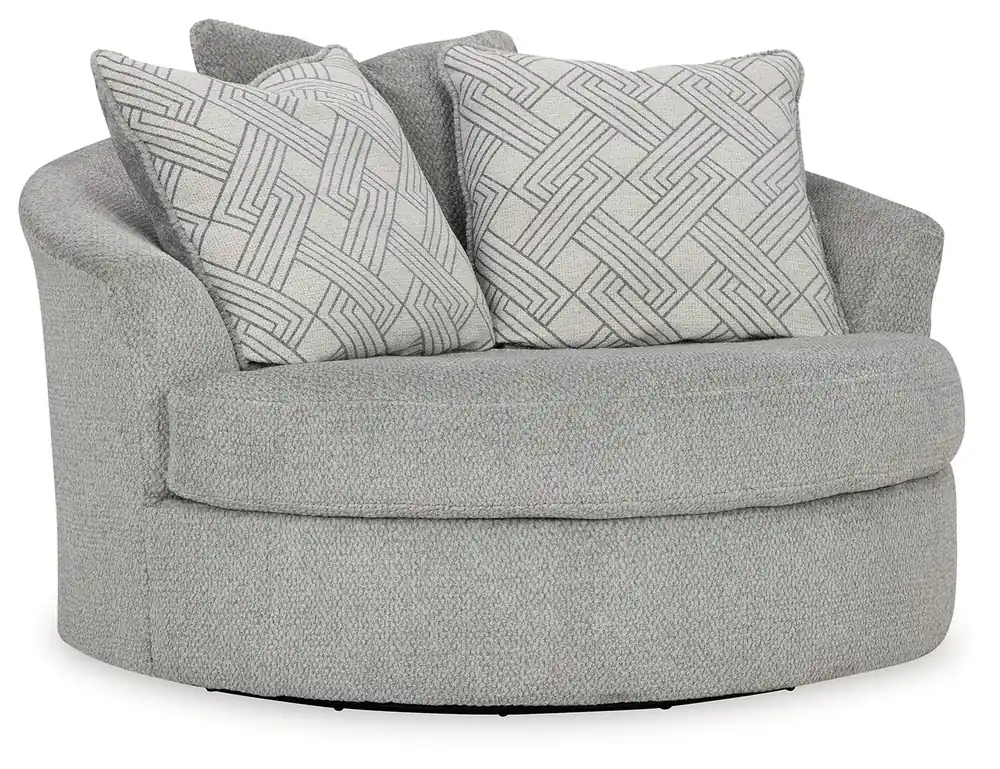 Casselbury - Oversized Swivel Accent Chair - Cement