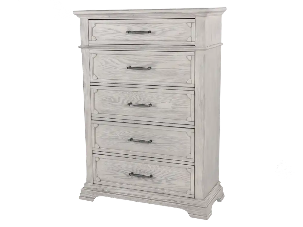Artesian Weathered Gray 5-Drawer Chest with Dovetail Drawers