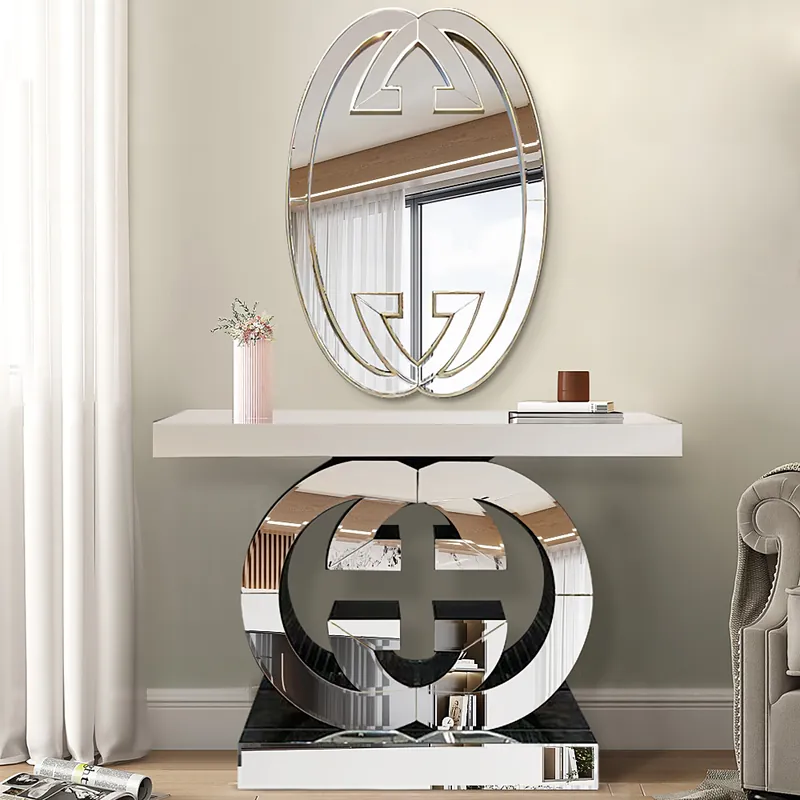 Mirrored Console Table Set - Mollai Collections